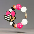 Cheetah Hearts Charm - Tumbler Handle Charm